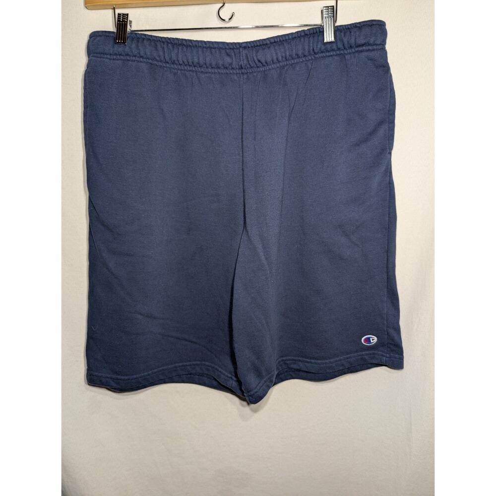 Champion Mens Navy‎ Sweat Shorts Sz XL Gym Basketball Athletic Casual Running